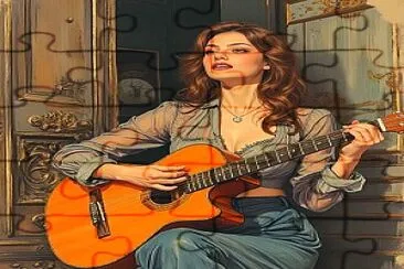 Girl with guitar