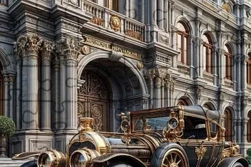 Antique Car Meets Futurism