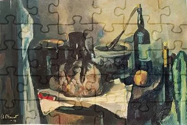 Charles Clément nature morte au pain