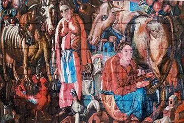 Pavel Filonov filles de laiterie 1914