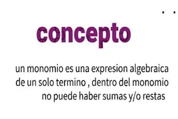 Monomios concepto