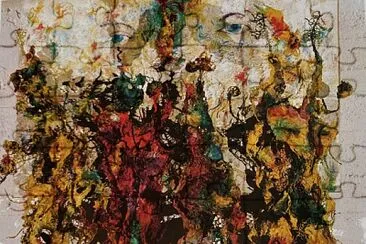 Bernard Schultze peinture en relief 1964