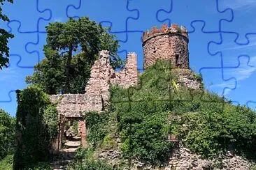 Burgruine in den Vogesen, Frankreich jigsaw puzzle