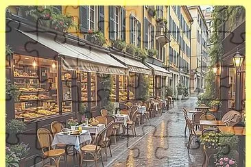 Ruelle d ' 'Italie sous la pluie