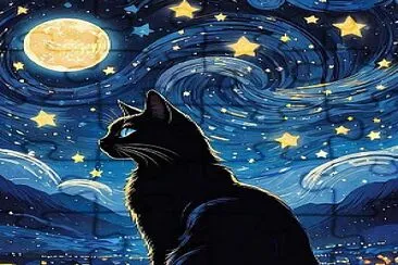 Miau La notte stellata