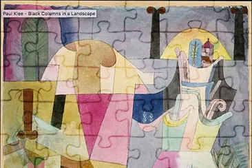Paul Klee colonne noire dans un paysage