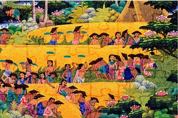 récolte du blé à Bali jigsaw puzzle