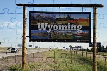 Welcome to Wyoming sign