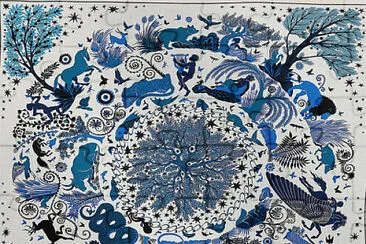 ronde animale bleue