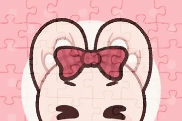 A pink cute rabbit