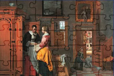 Peter de Hooch l 'armoire à linge