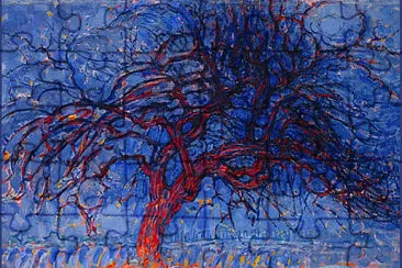 Mondrian l 'arbre rouge 1910 jigsaw puzzle