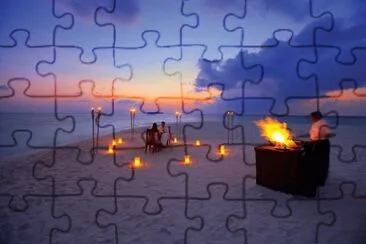 Candle Lit Beach Dinner jigsaw puzzle