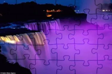 Purple Niagra Falls-Fibromyalgia Awareness Day jigsaw puzzle