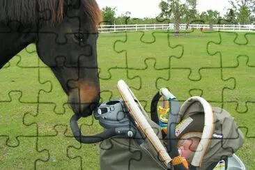 Jaclyn with horse jigsaw puzzle