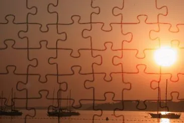 Porto deportivo Aguete, Marin, Galiza jigsaw puzzle