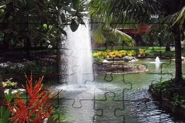 Jardim  em lago