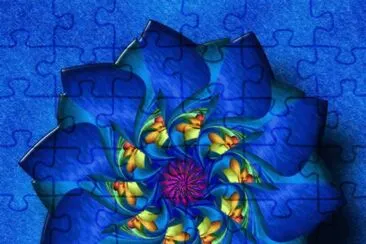 Blue jigsaw puzzle