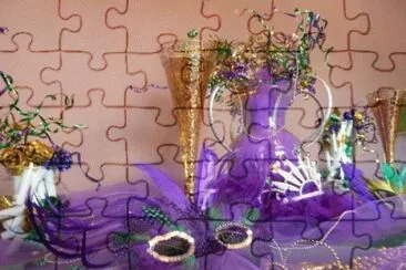 Mardi Gras Party Table