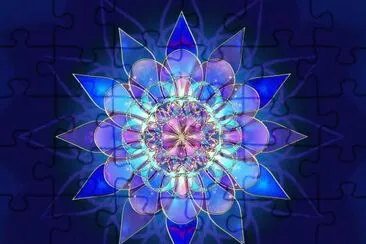 fractal bleu jigsaw puzzle