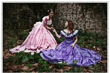 Happy Civil War Lady Joined By a Friend