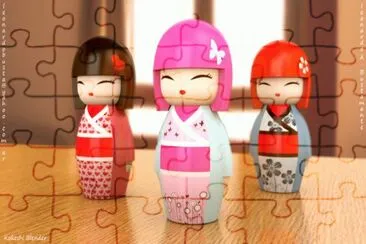 MUÃ‘ECAS KOKESHI jigsaw puzzle
