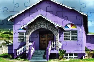 Purple Church-St Kitts jigsaw puzzle