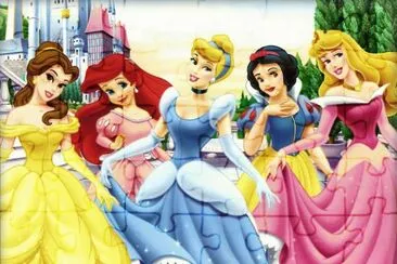 פאזל של Belle Ariel Cinderella SnowWhite Aurora