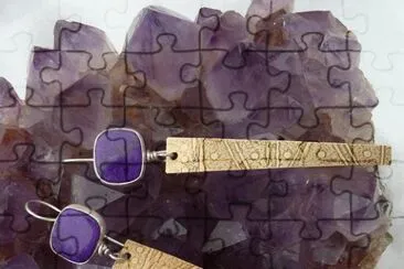Deep Purple Sugilite Earrings jigsaw puzzle