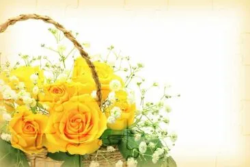 canasta de rosas jigsaw puzzle