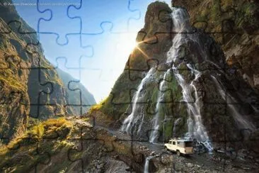 Glacier Park road jigsaw puzzle