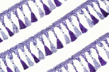 Beaded Purple Tassel Fringe