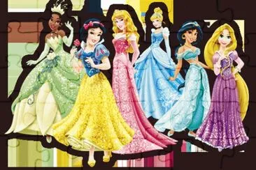 Tiana SnowWhite Aurora Cinderella Jasmine Rapunzel jigsaw puzzle