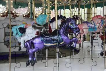 Purple Carousel Horse jigsaw puzzle