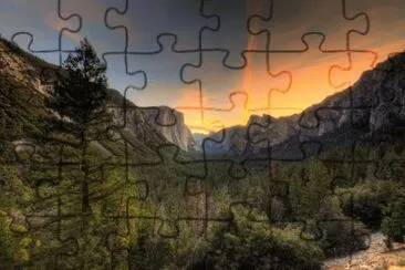 Tunnel View Sunrise-Yosemite National Park jigsaw puzzle