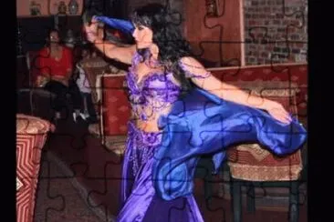 Belly Dancer dressed in Purple jigsaw puzzle