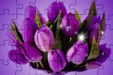 Purple Tulips-Art jigsaw puzzle