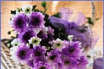 Purple Crysanthemums jigsaw puzzle