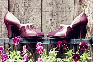 Vintage Purple Scalloped Shoes jigsaw puzzle