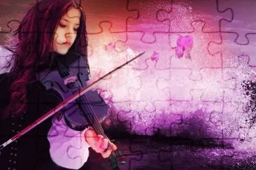 Purple Gothic Violin Seranade jigsaw puzzle
