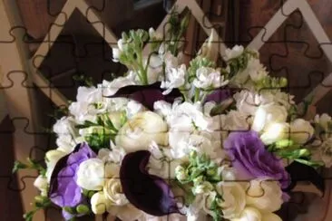 Purple and White Floral Arrangement jigsaw puzzle