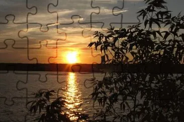 Peaceful sunset over the Miramichi River