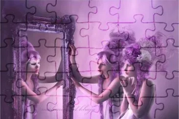 Two Women in Lilac-Fantasy Art jigsaw puzzle