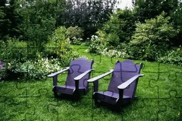 Purple Garden Chairs jigsaw puzzle