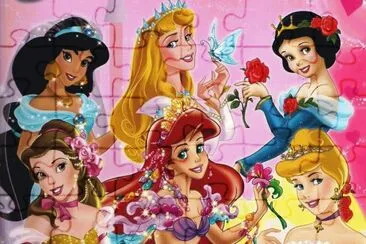 פאזל של Jasmine Aurora SnowWhite Belle Ariel Cinderella