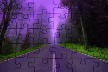 פאזל של Purple Misty Road