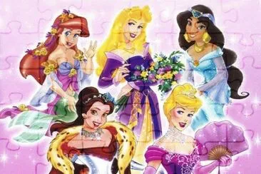 Ariel Aurora Jasmine Belle Cinderella jigsaw puzzle