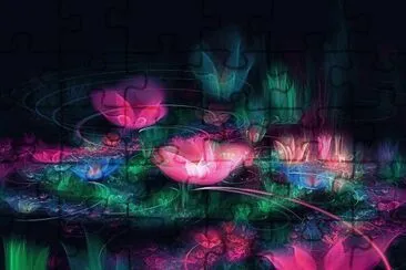 pond with water lilies jigsaw puzzle
