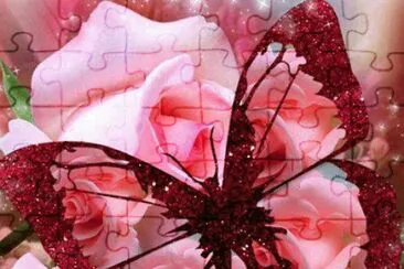 MARIPOSA ROSADA jigsaw puzzle