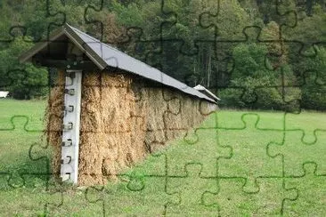 hay in drying rack